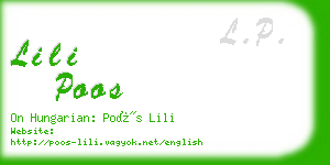 lili poos business card